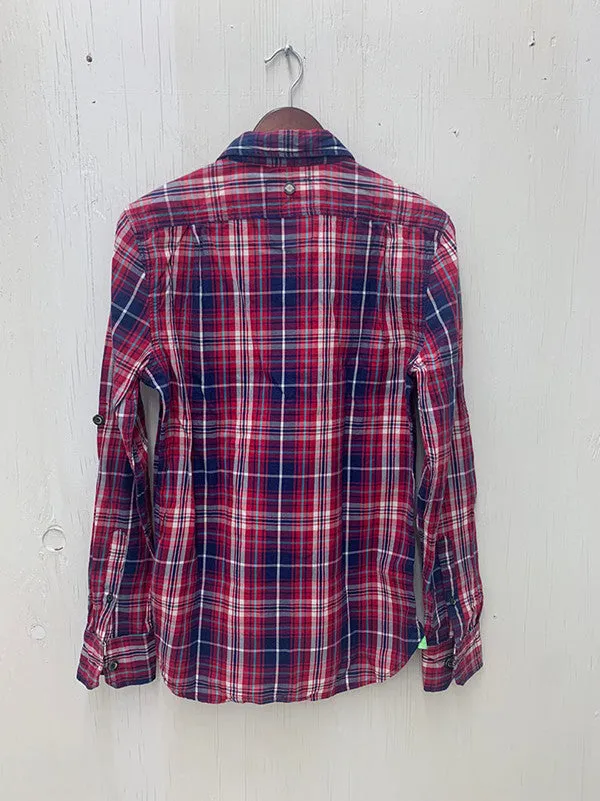 Superdry Men's Lumberjack Twill Shirt Appleton Diva Blue MS4HE003F8