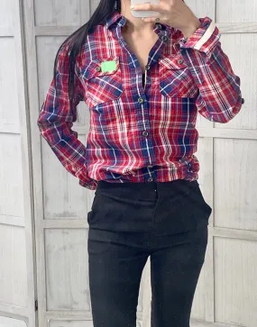 Superdry Men's Lumberjack Twill Shirt Appleton Diva Blue MS4HE003F8