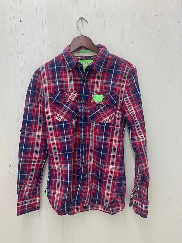 Superdry Men's Lumberjack Twill Shirt Appleton Diva Blue MS4HE003F8