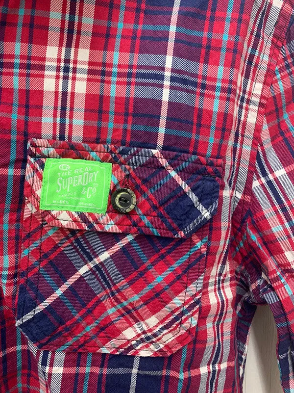 Superdry Men's Lumberjack Twill Shirt Appleton Diva Blue MS4HE003F8