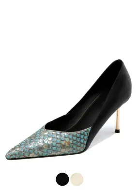 USS Shoes Alondra Leather Pointed Dress Pumps