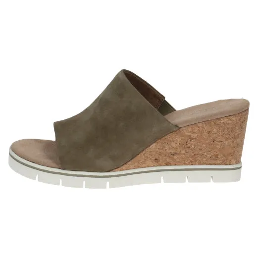 Valeria Heeled Sandals in Cactus Suede