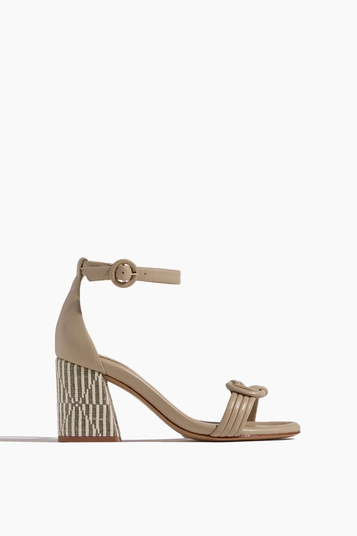 Vicky Bounce Raffia Sandal in Chalk