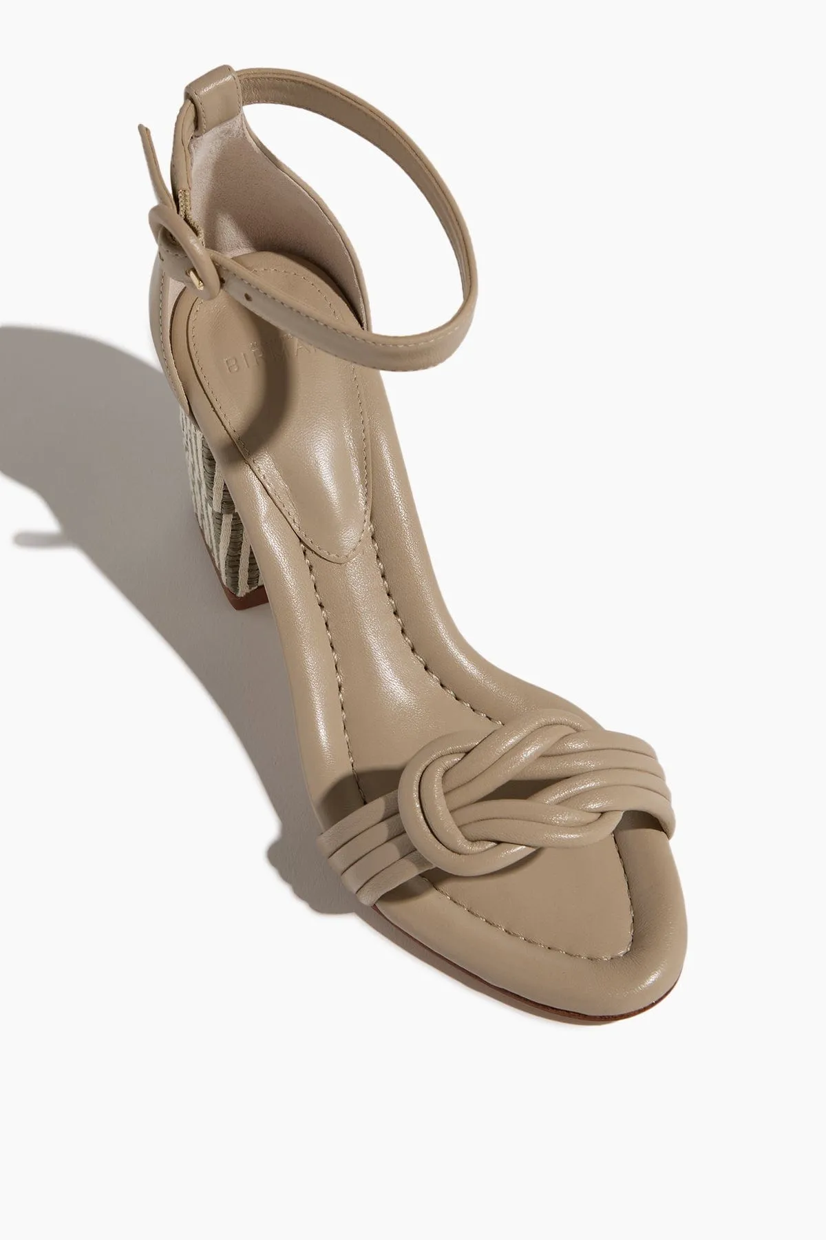 Vicky Bounce Raffia Sandal in Chalk