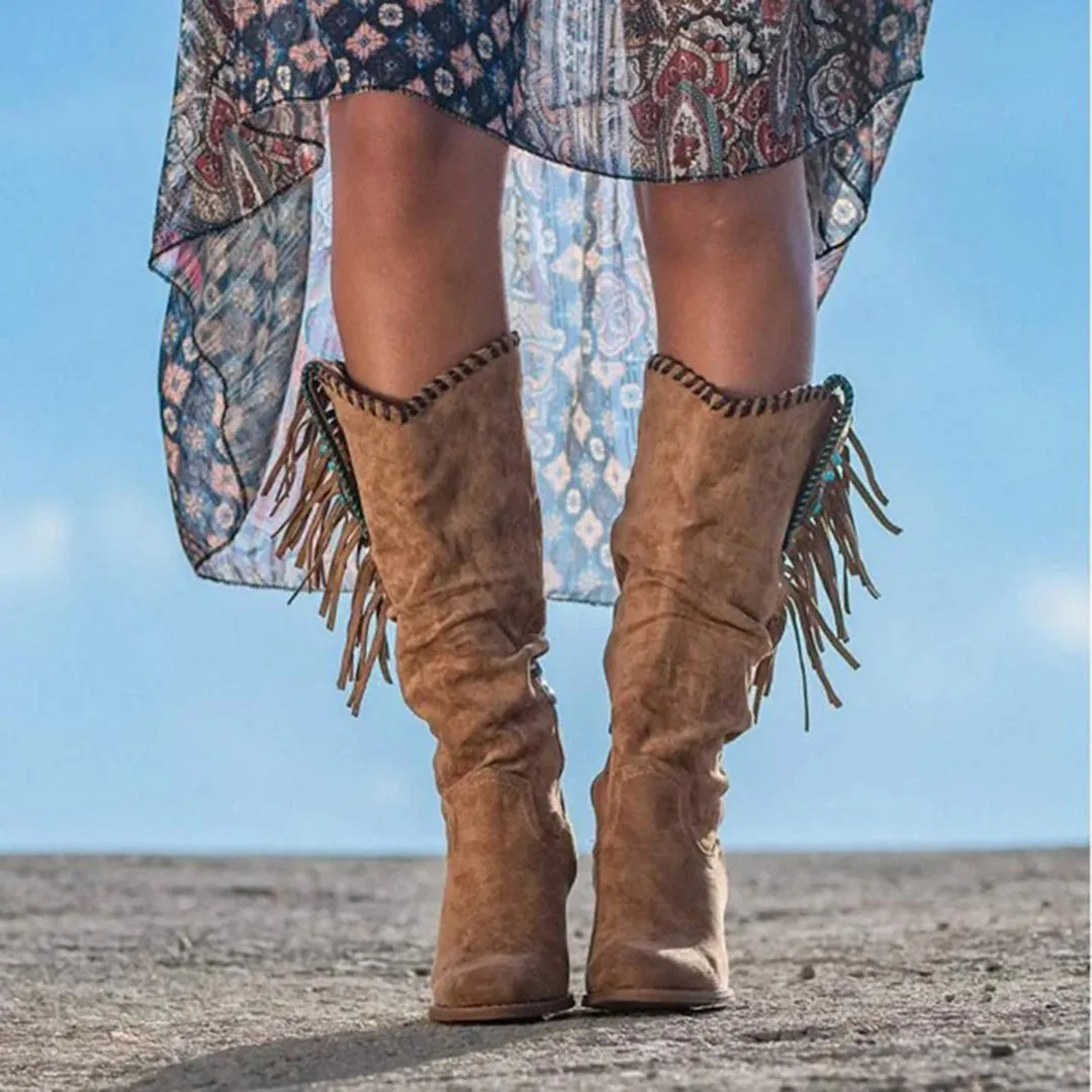 Western Fringe Boots