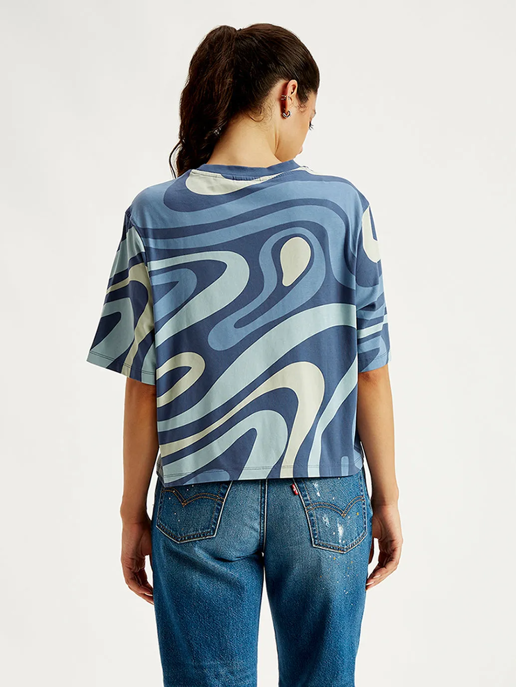 Women's Abstract Print Relaxed Fit T-shirt
