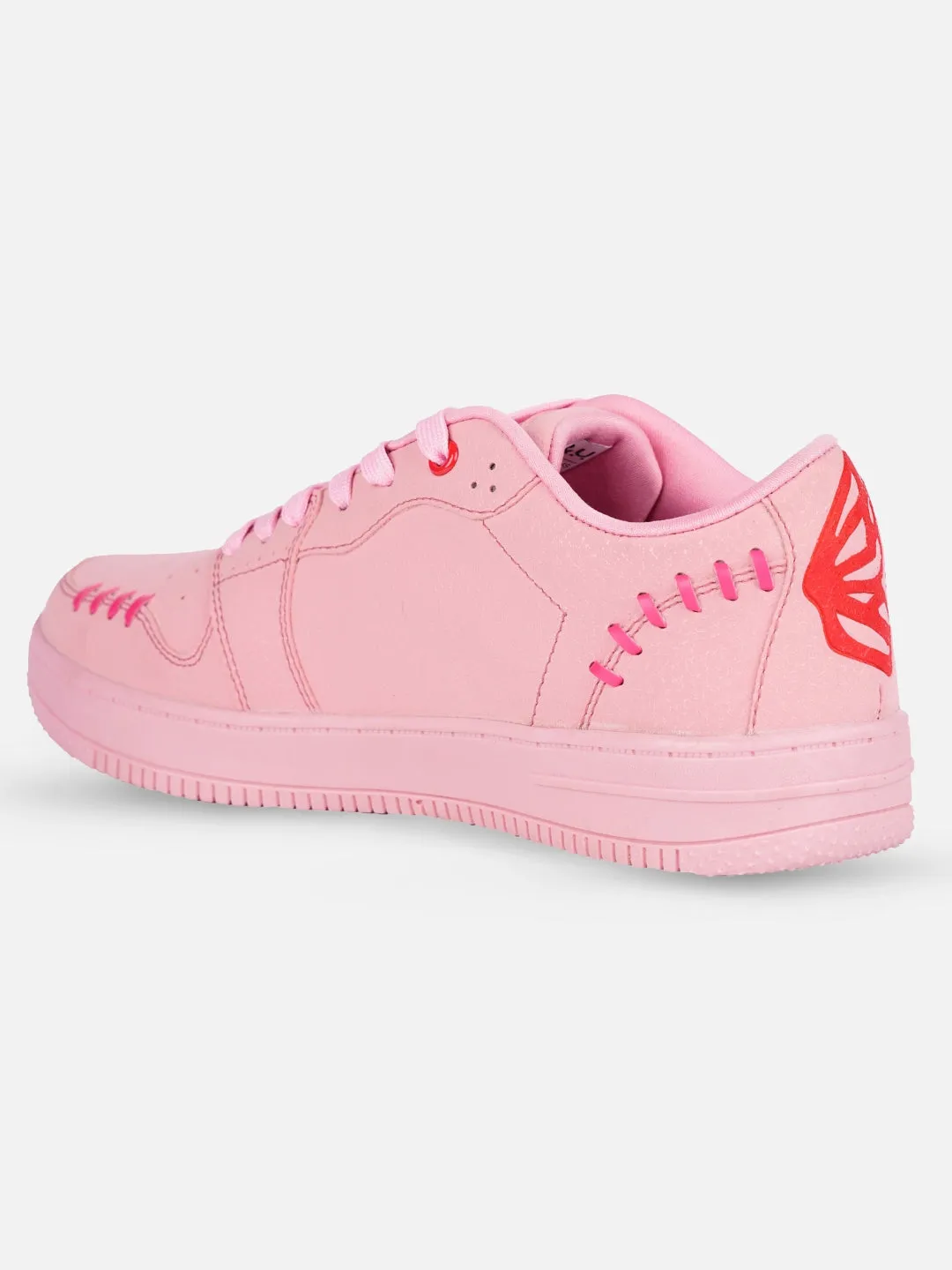 Women's Pink Platform Sneakers (IU1013)