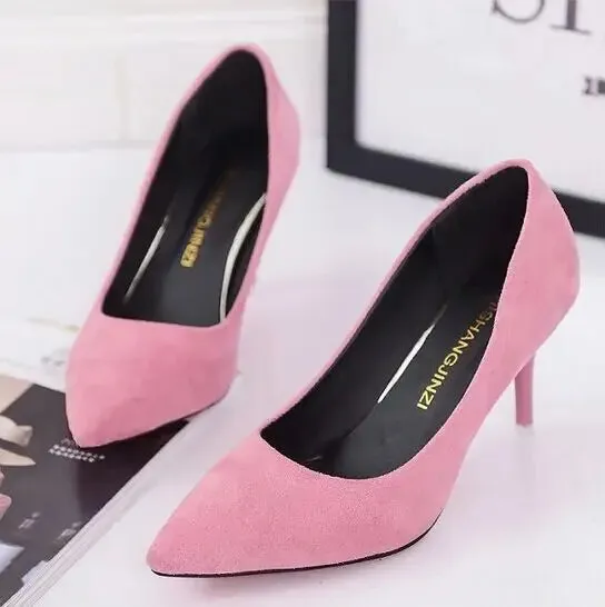 Women's Pointed Toe Pumps | Faux Suede High Heels Slingback Shoes
