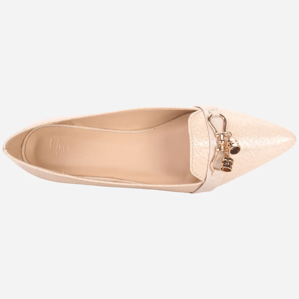 Women's "POLLI" Pointed Toe Slip On Flat Pumps