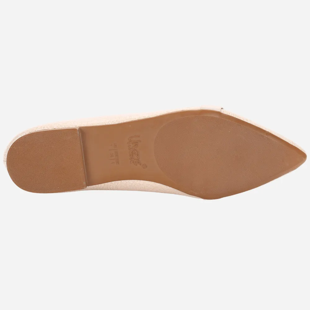 Women's "POLLI" Pointed Toe Slip On Flat Pumps
