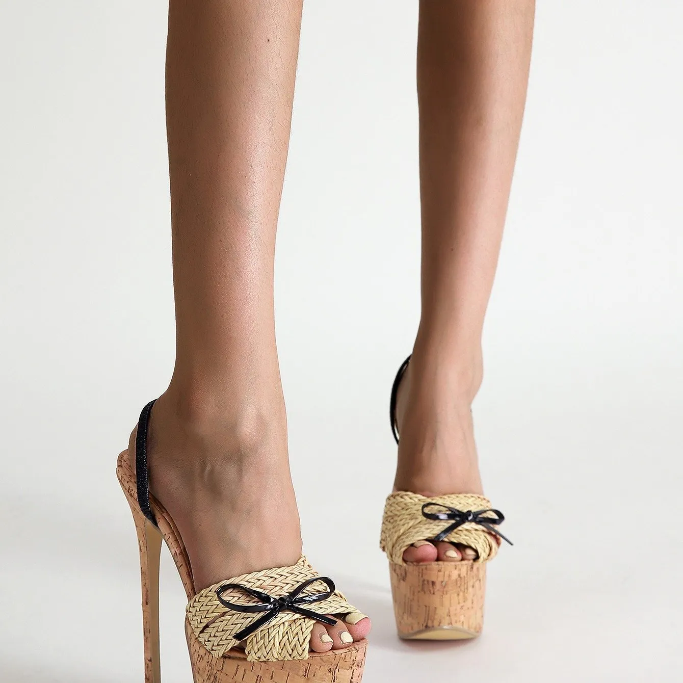 Woven High-heeled Sandals Thin Heeled Women's Shoes Sexy High-heeled Shoes