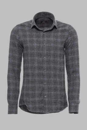 WSS Plaid Dark Grey Men Lumberjack Shirt  - Singen