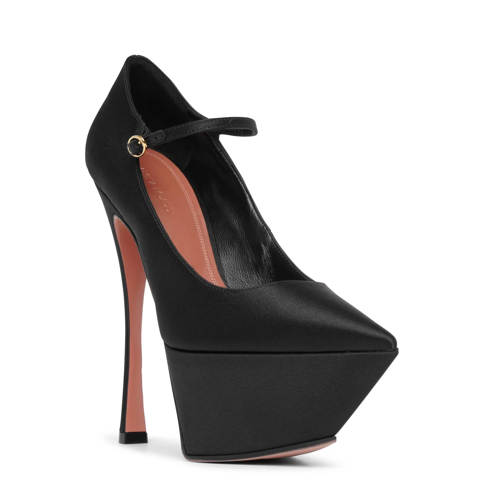 Yigit 150 black satin pumps